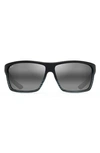 Maui Jim Men's Polarized Sunglasses, Mj000672 Cruzem 57 In Grey Black Stripe Neutral