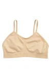 Nordstrom Kids' Seamless Bralette In Beige Sand