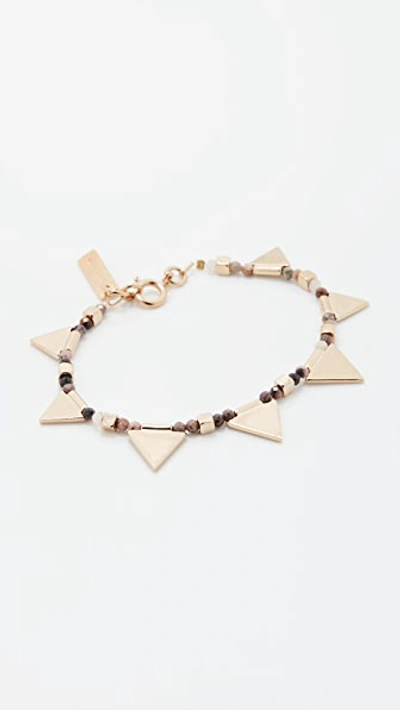 Isabel Marant Triangle Beaded Bracelet In Rosewood