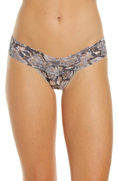 Hanky Panky Print Low Rise Thong In Essential Python