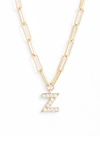 Nadri Pavé Initial Pendant Necklace In Gold Z