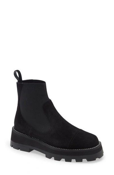 Jimmy Choo Clayton Crystal-embellished Suede Ankle Boots In Black