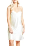 Icollection Satin Chemise In Ivory