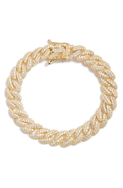 Shymi Cuban Chain Pavé Bracelet In Gold