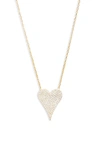 Shymi Small Pavé Heart Pendant Necklace In Gold/ White