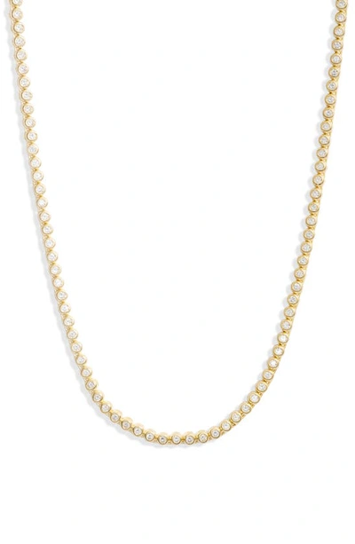 Shymi Classic Round Choker Necklace In Gold/ White