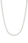 Shymi Classic Round Choker Necklace In Silver/ White