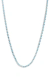 Shymi Classic Round Choker Necklace In Silver/ Blue