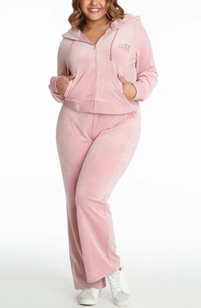 Juicy Couture Classic Velour Zip Jacket In Blushing Pink ModeSens