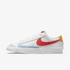 Nike Blazer Low '77 Vntg Sneakers In White/multi In White,university Gold,university Blue,orange