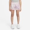 Nike Dri-fit Tempo Little Kids' Tie-dye Shorts In Purple Chalk