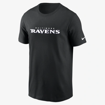 Nike Women's Wordmark Essential (nfl Baltimore Ravens) T-shirt In Black
