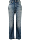 R13 High-rise Straight-leg Jeans In Blue