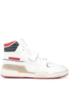ISABEL MARANT ALSEE LEATHER TOUCH-STRAP SNEAKERS