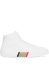 BURBERRY ICON STRIPE HIGH-TOP SNEAKERS