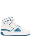Just Don Basketball Courtside Hi Leather Sneakers In White