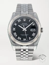 ROLEX PRE-OWNED 2015 DATEJUST AUTOMATIC 36MM STAINLESS STEEL AND WHITE GOLD WATCH
