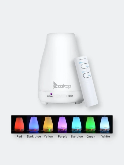 Zokop 200ml Led Essential Oil Aroma Diffuser Ultrasonic Humidifier Air Atomizer In White