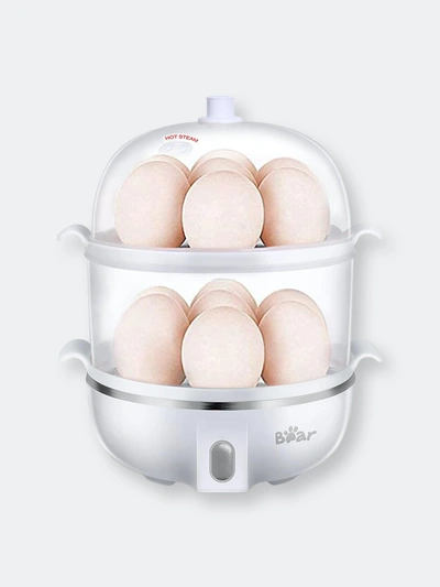 Bear Egg Cooker, 14 Egg Capacity Hard Boiled Egg Cooker, Rapid Electric Egg Boiler Maker Poache In White