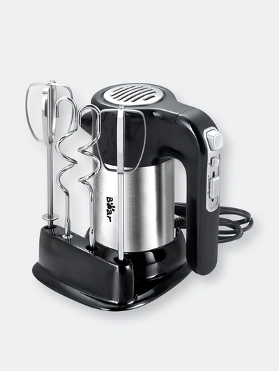 Bear Hand Mixer Electric, 300w Power Handheld Mixer With Turbo Boost, Eject Button, 4 Stainless In Black