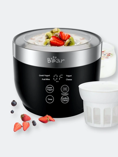 Bear Yogurt Maker, Yogurt Maker Machine With Stainless Steel Inner Pot, Greek Yogurt Maker With In Black