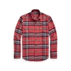 Ralph Lauren Classic Fit Plaid Performance Workshirt In Red/navy Multi