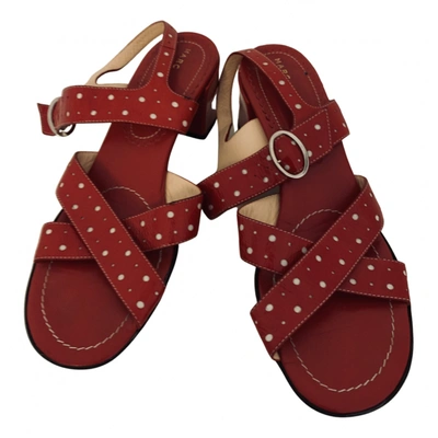 Pre-owned Marc Jacobs Patent Leather Sandals In Red