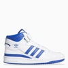 ADIDAS ORIGINALS WHITE/BLUE FORUM MID SNEAKERS,G57985LE-J-ADIDS-WTB