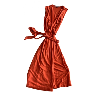 Pre-owned Diane Von Furstenberg Mid-length Dress In Orange