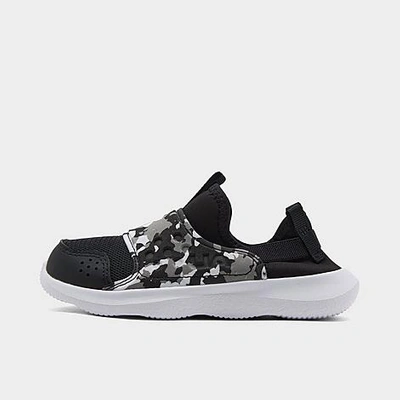 Under Armour Babies'  Boys' Toddler Runplay Camo Slip-on Running Shoes In Black/white