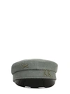 Ruslan Baginskiy Contrast-peak Baker Boy Hat In Verde
