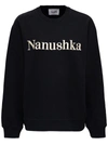 NANUSHKA REMY COTTON BLACK SWEATSHIRT,NM21RSSW01099BLACK
