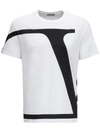 VALENTINO COTTON T-SHIRT WITH LOGO PRINT,WV3MG10V7LRA01