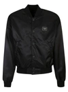 DOLCE & GABBANA LOGO PATCHED RIBBED BOMBER,G9VD2T FUMNQN0000