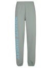 Rotate Birger Christensen Mimi Printed Organic Cotton-fleece Track Pants In Blue Surf 16