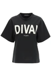 DOLCE & GABBANA DIVA T-SHIRT WITH PATCH