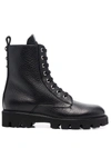 PHILIPP PLEIN LACE-UP ANKLE BOOTS