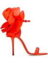 Giuseppe Zanotti Peony Satin-trim Sandals In Rot