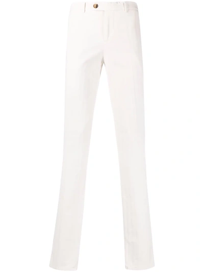 Brunello Cucinelli Slim-cut Tailored Trousers In Weiss