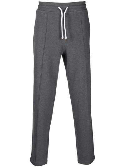 Brunello Cucinelli Drawstring Tracksuit Bottoms In Grau