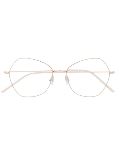 Hugo Boss Polished-effect Geometric-frame Glasses