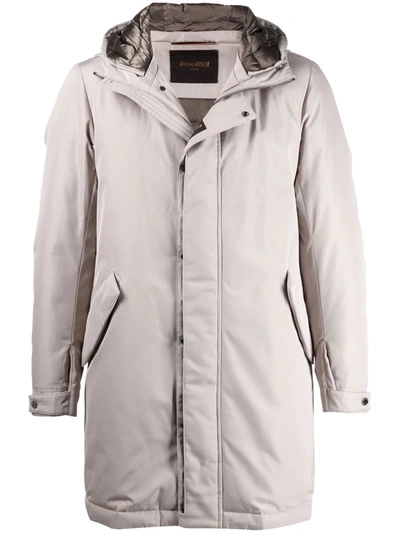 Moorer Concealed Padded Coat In Nude