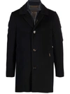 MOORER LAYERED SINGLE-BREASTED WOOL COAT