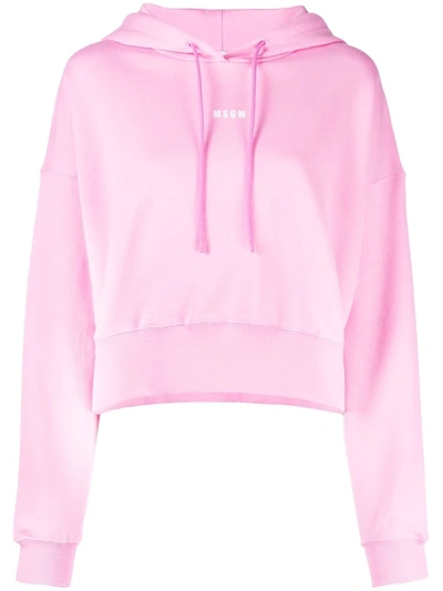 Msgm Womens Pink Cotton Sweatshirt