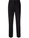 MSGM HIGH-WAISTED CROPPED TROUSERS