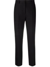 Msgm High-waisted Tailored Trousers In Schwarz