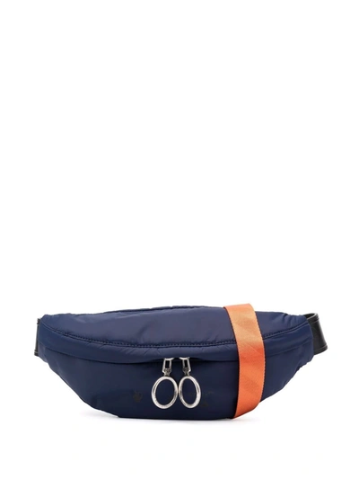 Off-white Logo-print Belt Bag In Blue