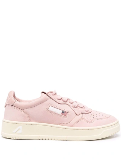Autry Perforated Low-top Trainers In Pink