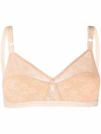 N°21 Full-cup Lace Bra In Neutrals