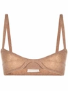 Khaite Beige Cashmere 'the Eda' Bralette In Camel
